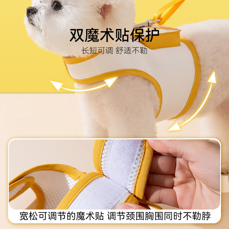 Mochila a rayas coreana para perros, correa para el pecho, correa para el pecho, chaleco para gatos, estilo chaleco para gatos, salida para mascotas, cuerda para pasear para perros, cuerda para pasear para gatos