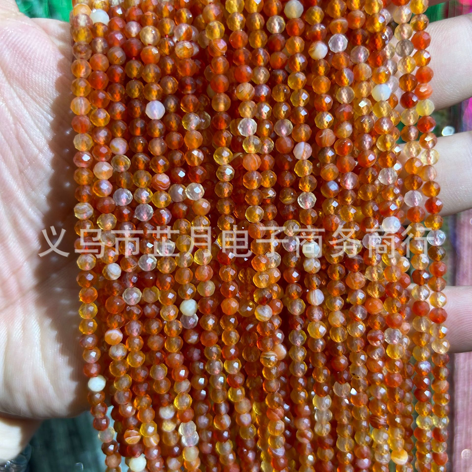 Pequeñas cuentas 2mm3mm4mm facetas todo tipo de ágata Cristal de piedra natural granos sueltos DIY joyería pulsera collar