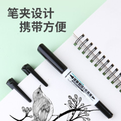 Lion oil-based marker pen wholesale art hook line pen strange pen waterproof non-fading thin head small double head