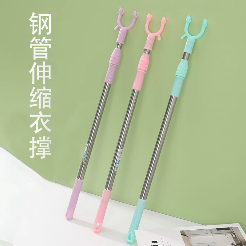 Выдвижная штанга для сушки одежды для домашнего балкона, вилка для сушки одежды из нержавеющей стали, штанга для сушки одежды в общежитии, аренда дома, штанга для сушки одежды на балконе