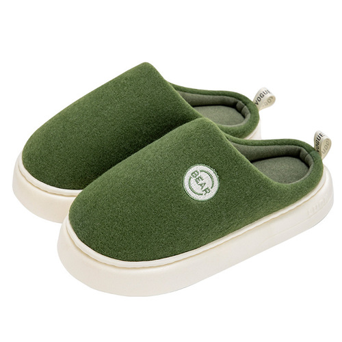 Men's Winter Soft Sole Indoor Home Slippers  New Design Home Use Anti-Slip Fleece Warm Slippers for Women