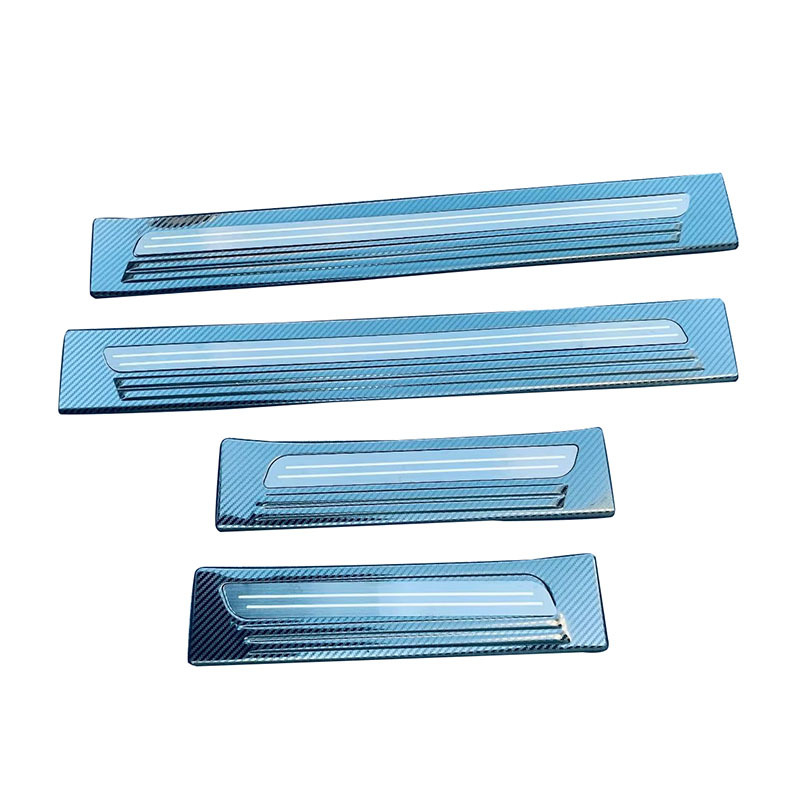 Adecuado para Mitsubishi 22 outlander puerta tira bienvenida pedal de acero inoxidable dentro y fuera de la puerta tira decorativa tira brillante