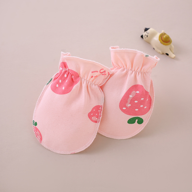 baby anti-scratch gloves pure cotton biteable gloves newborn newborn baby small gloves 0-march hand guard