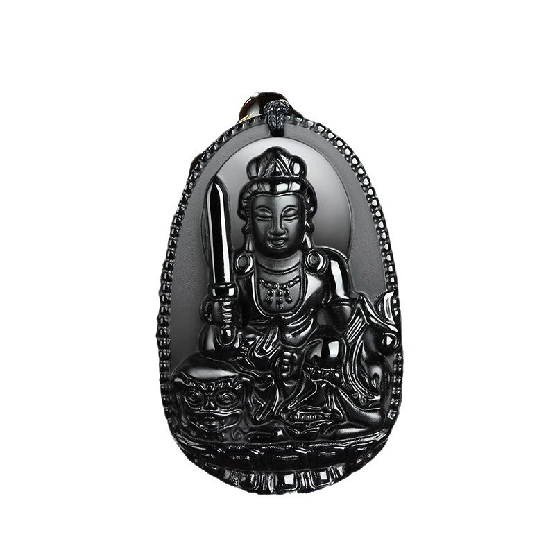 Имитационный обсидиановый стражам pendant — восемь Будд стражей, амулет Зодиака, варианты подарочной коробки
