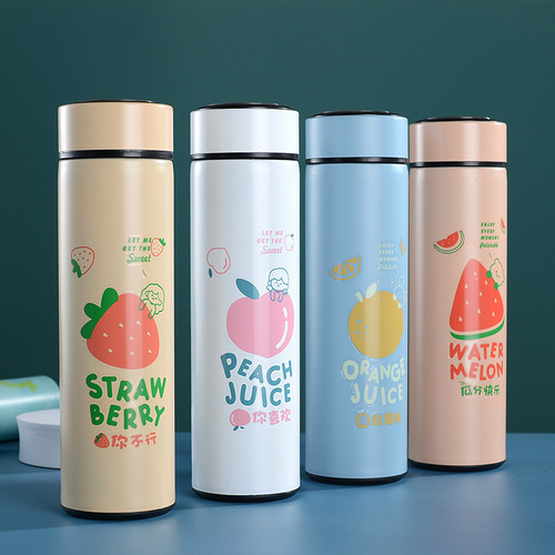 Stainless steel insulated cup with smart temperature display, business straight cup, gift cup, wholesale with logo printing