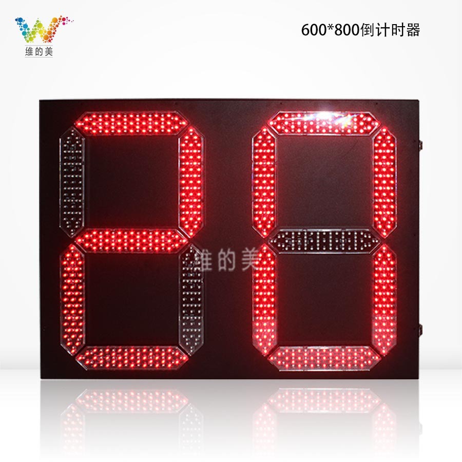 Venta al por mayor de fábrica doble 8 cuenta regresiva de dos dígitos Pantalla de cuenta regresiva de dos colores rojo verde LED Luz de señal de tráfico