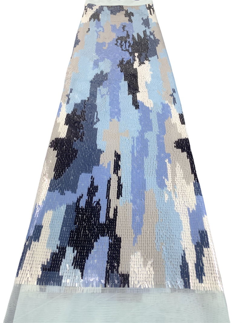 Fabricantes de telas de camuflaje geométricas industria pesada telas de sequilla vestido diario de moda espectáculo de ropa de banquete telas image 9