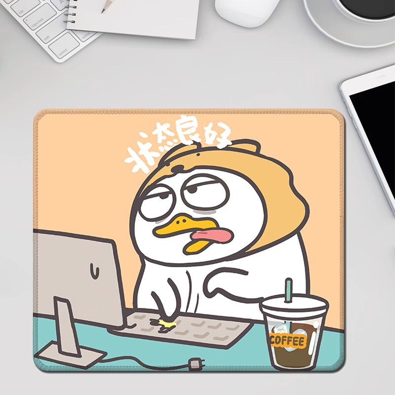Cartoon Cute Creative Mouse Pad Square Student Xiao Liu Duck Expression Desktop Office Small Fresh Rubber Pad for Men and Women