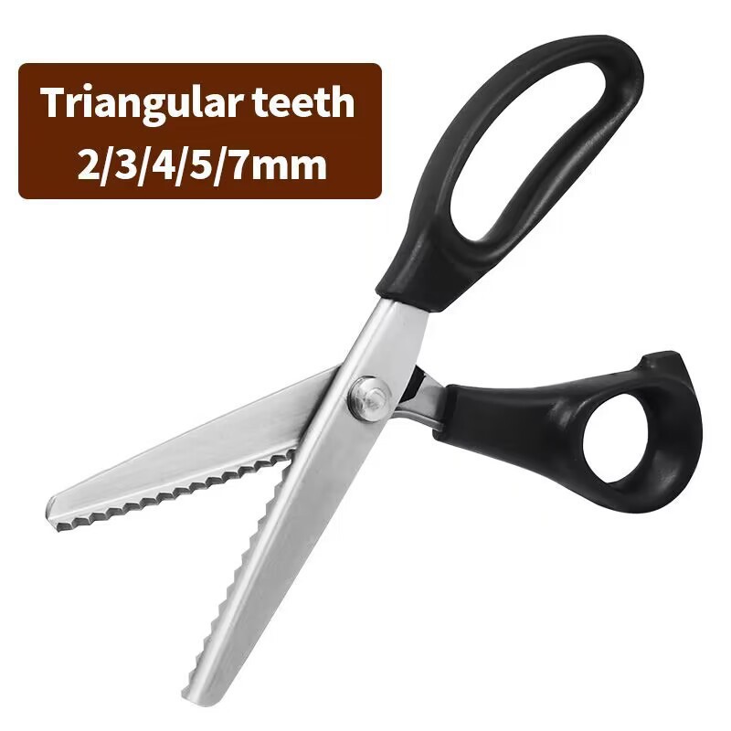 Tijeras de encaje de tela, tijeras de muestra de tela, sierra de diente de flor ondulada, tijeras de diente de perro, tijeras de encaje de tela, tijeras de patrón