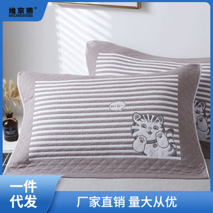 Large Pillow Towel Cotton Pair Three-Layer Gauze Adult Pillow Turban Sweat-Absorbing Couple Ou Li Mu Ling Ao