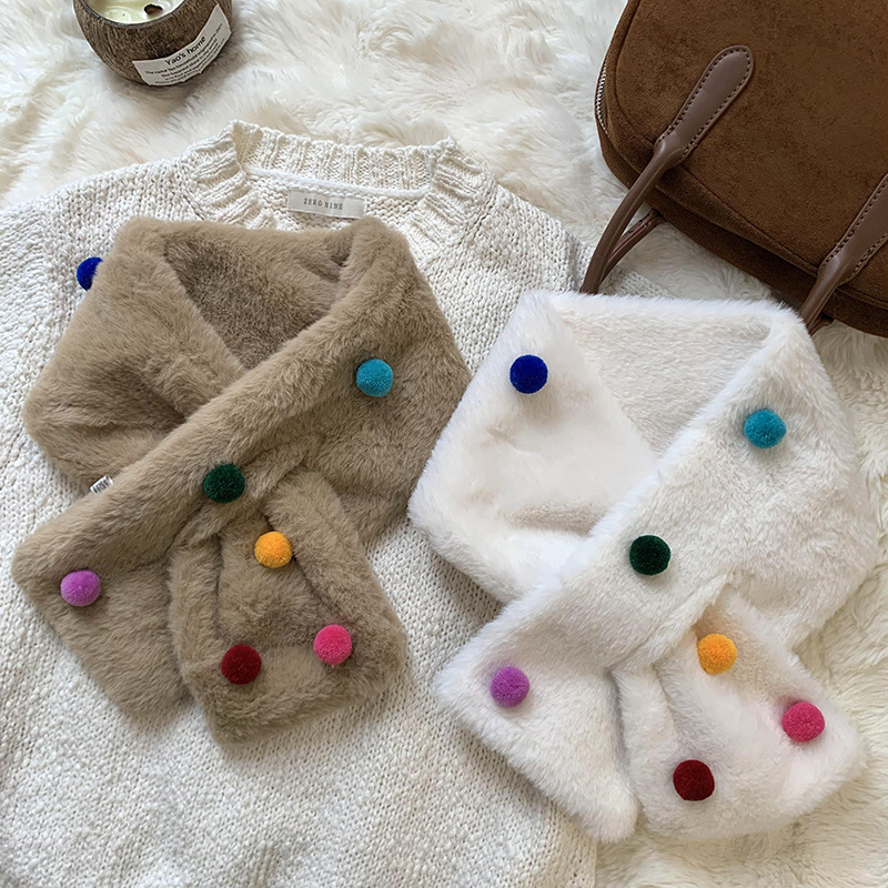 Bufandas de Navidad collar invierno caliente 2025 nuevo veludo engrosado collar de lana caliente bufandas al por mayor