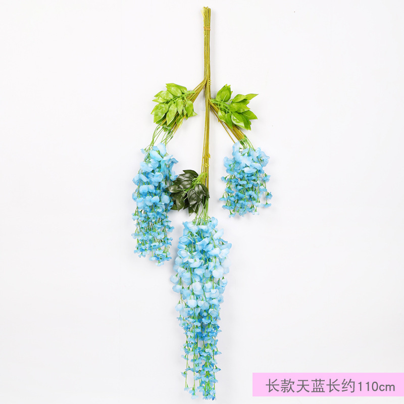 Flor de Glicinia, Flor de Techo Violeta, Flor de Glicinia para Bodas, Enredadera Decorativa, Enredadera de Flores Artificiales, Decoración del Hogar al por Mayor