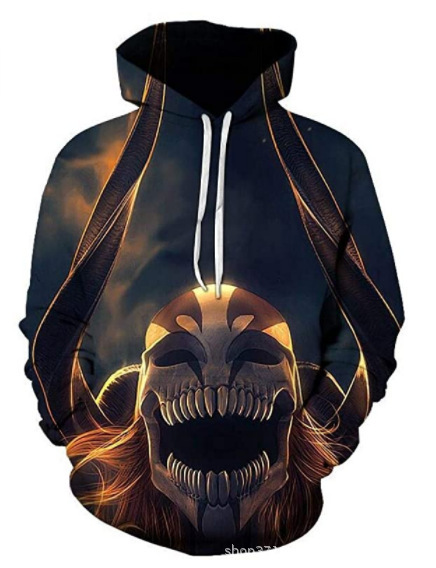 Autumn Hot Selling Men's Skull Sweater Street Trend Oversized Loose Hoodie European and American Sports Baseball Suit