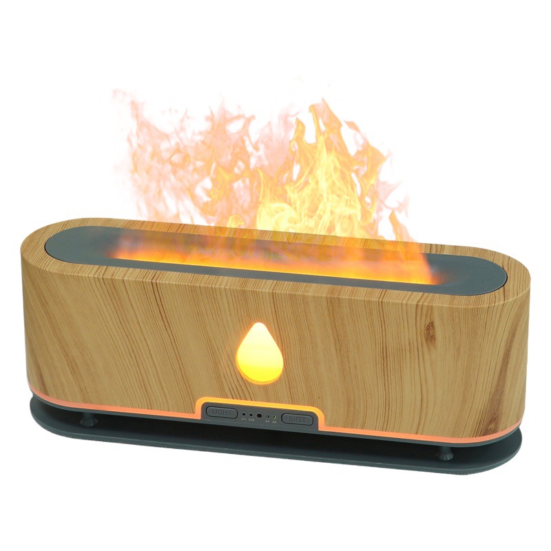 Nueva gota de agua hueco 3D llama de purificación humidificador de aire máquina de aromaterapia oficina en casa luz de la noche transfronteriza al por mayor