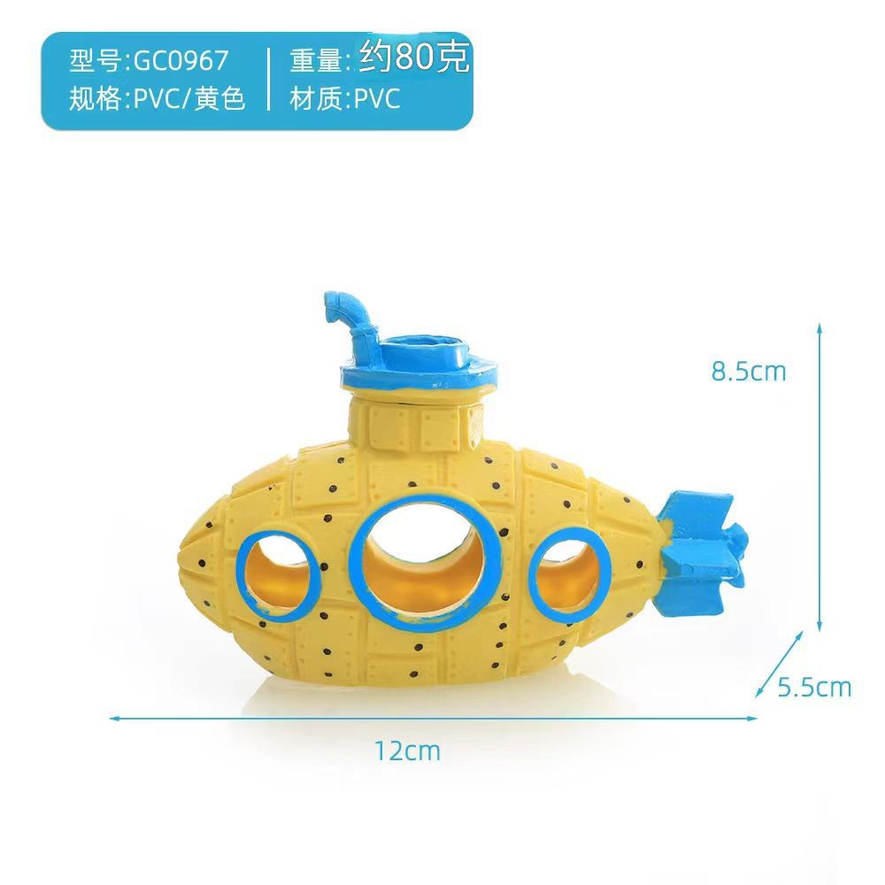 Escenografía de pecera estilo explosivo submarino acuario decoración de PVC para evitar agujeros decoración nueva fábrica de tanques de cría de peces y camarones