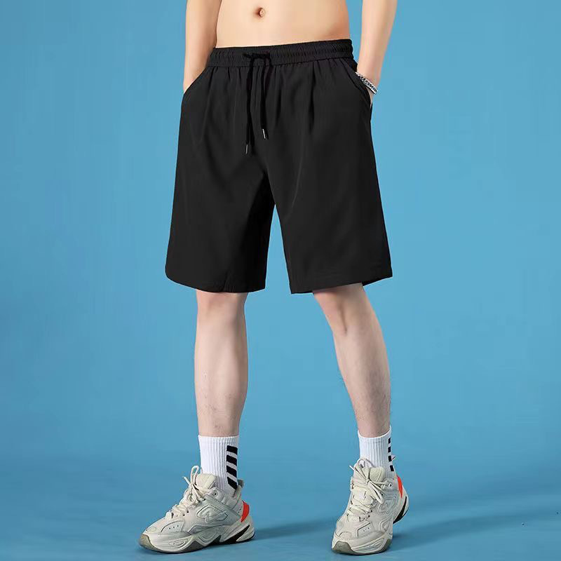 Sports Ice Silk Pants Men's Ice Silk Casual Pants Men's Thin Summer Pocket Sweat Pants Fashion Trend Men's Shorts