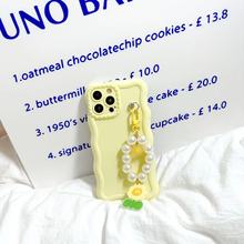 韩国ins小众奶油花朵吊坠适用iPhone13苹果14pro max手机壳11女12