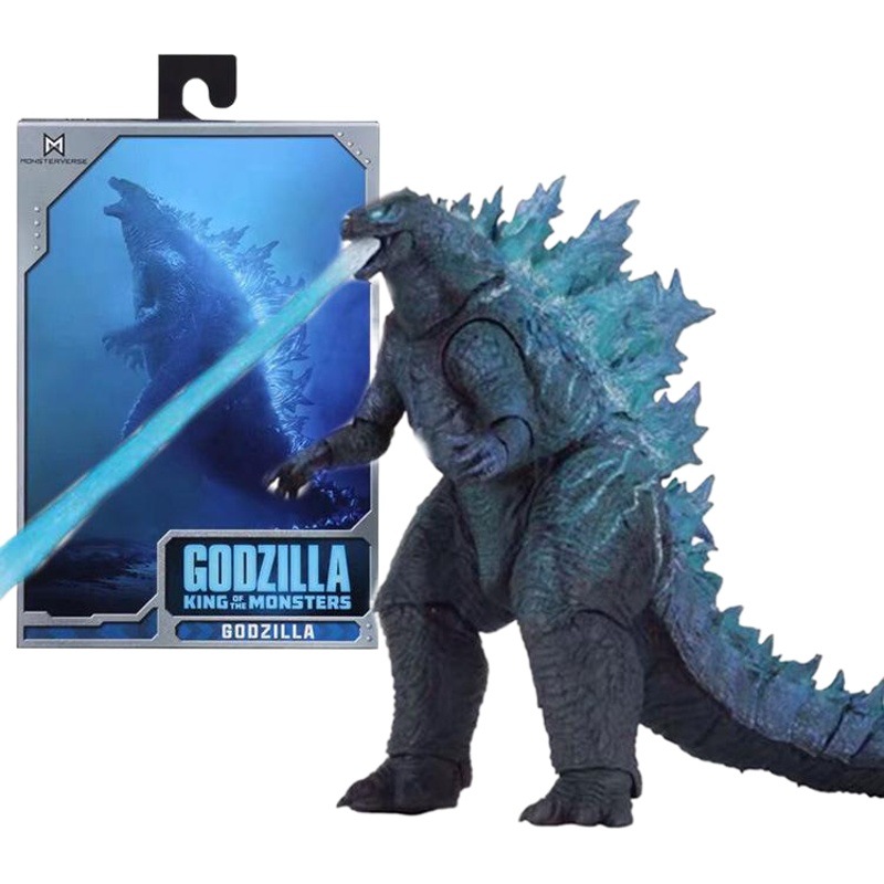 Versión de alta calidad NECA2019 Godzilla película hecha a mano SHM Red Lotus monstruo energía nuclear Jet modelo móvil juguete