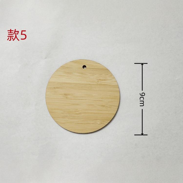 Artesanía de madera Marca de madera Piezas de bambú Material de bambú de bricolaje Material de bambú hecho a mano Flor seca Marcador Colgante Marca de madera