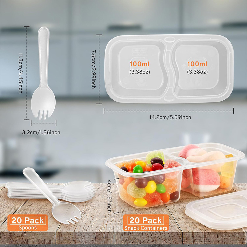 使い捨て二層調味料容器サラダケチャップ調味料ボックスディップ容器蓋付き|undefined