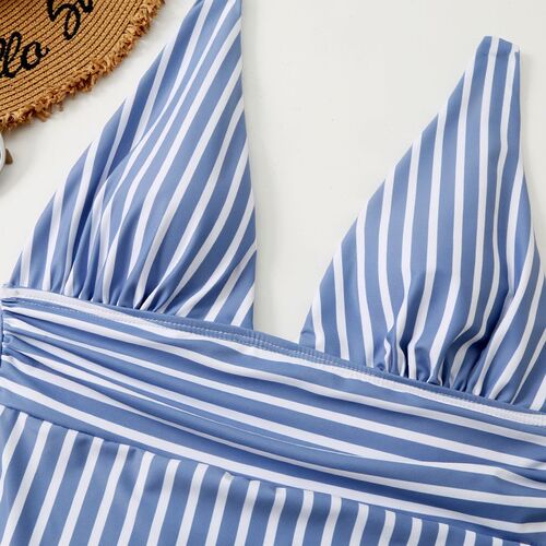  new foreign trade cross-border Amazon European and American sexy striped one-piece bikini women's swimsuit manufacturer wholesale