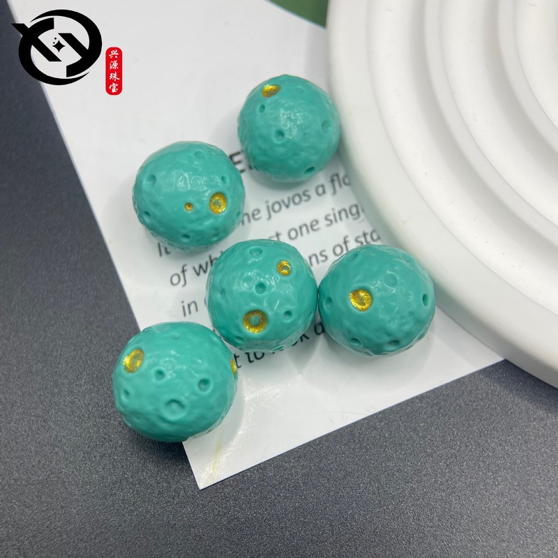Optimization of the second generation turquoise meteorite 10mm14mm lunar gold new explosions diy jewelry accessories manufacturers straight