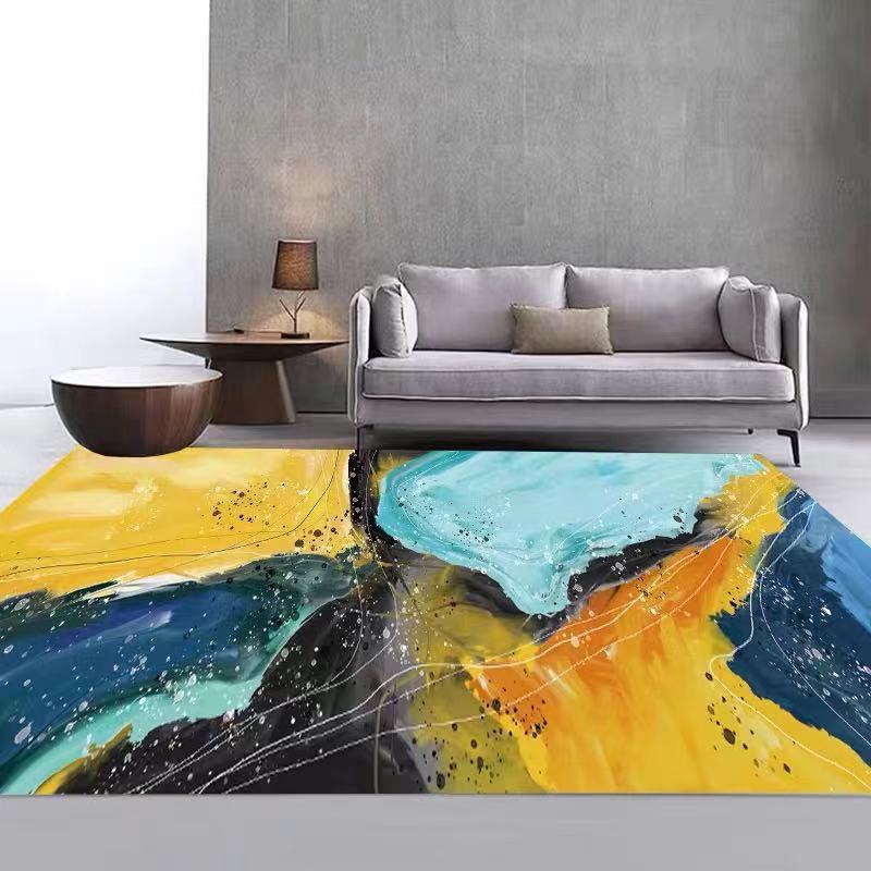 Alfombra de terciopelo cristalino para sala de estar, alfombra de mesa de centro de fácil cuidado, alfombra de área grande de cobertura total para uso doméstico, ideal para dropshipping transfronterizo en Temu.