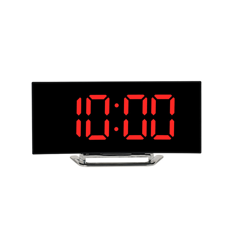 Superficie curva creativa reloj LED gran pantalla reloj electrónico dormitorio sala de estar luz nocturna calendario perpetuo reloj digital
