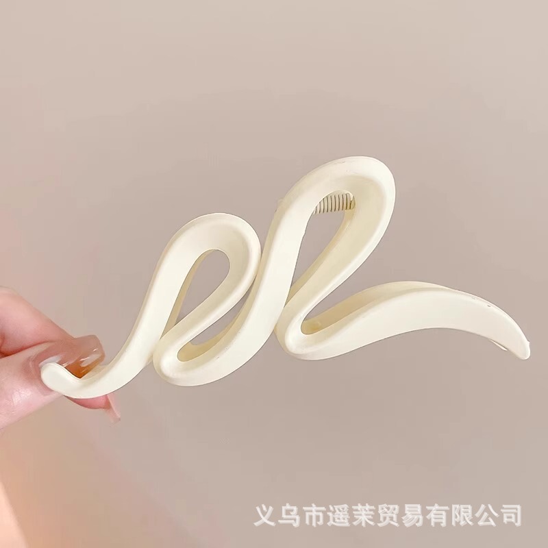 咖色磨砂抓夹女2025年新款发夹后脑勺大号发量多鲨鱼夹子发卡头饰|undefined