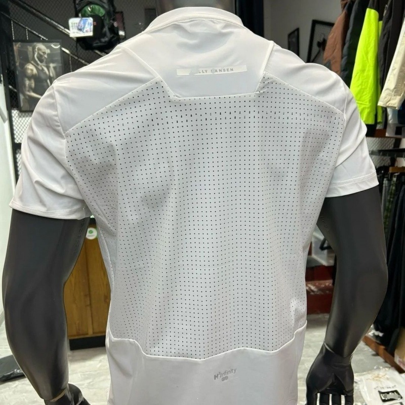 Nuevas camisetas de verano transfronterizas de secado rápido para hombres y mujeres sueltas y transpirables, diseño de malla de manga corta, camisetas deportivas de acondicionamiento físico