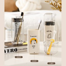 旅行漱口杯便携式透明洗漱套装刷牙杯电动牙刷收纳盒旅游外出必备