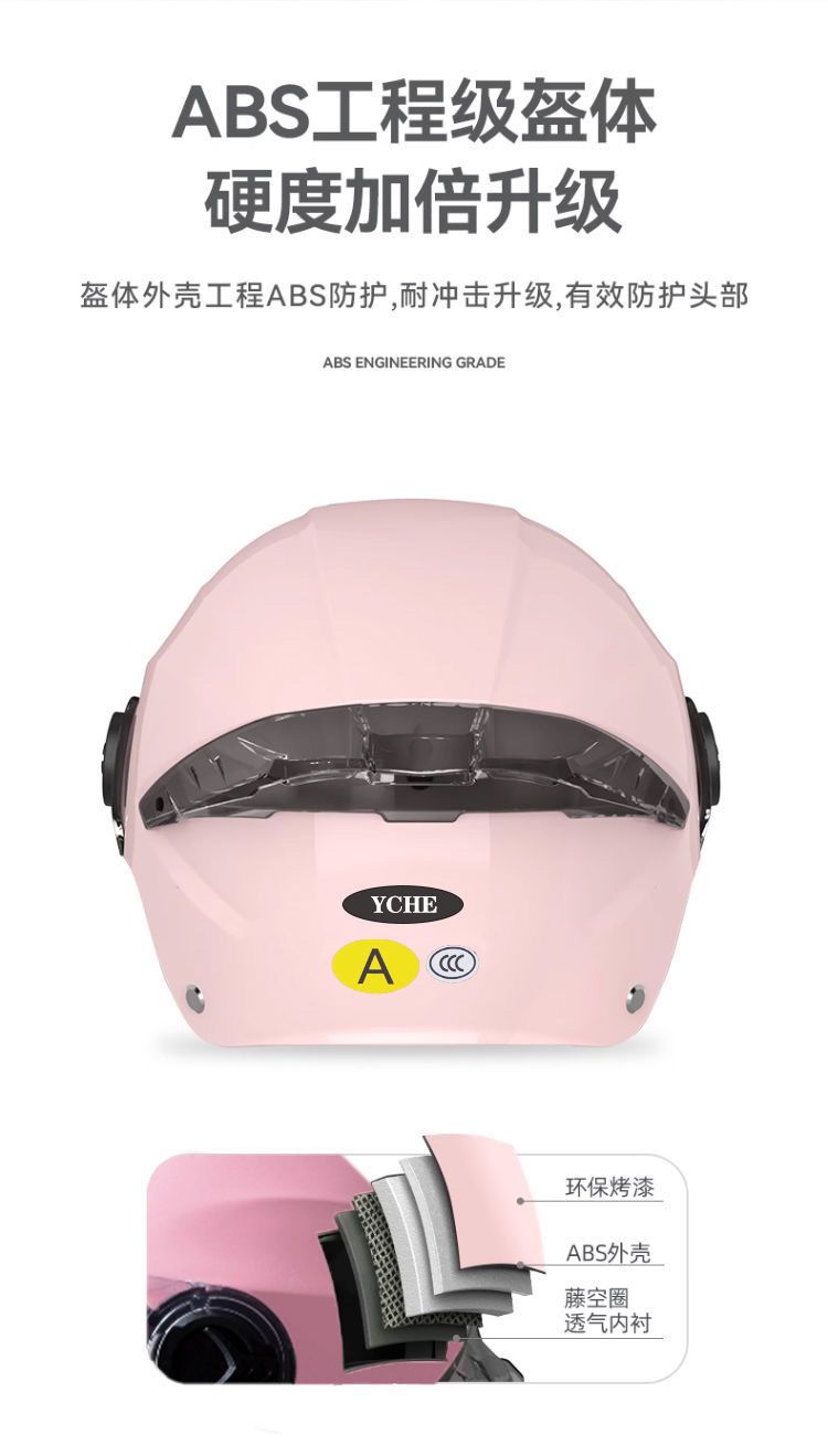3C Certified Motorcycle Helmet Summer Electric Vehicle Helmet Adjustable