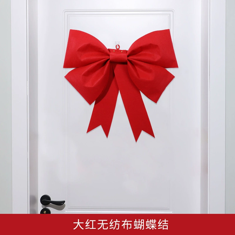 Wedding room layout INS big bow net red creative decoration wedding living room hi character pull flower hanging romantic wedding