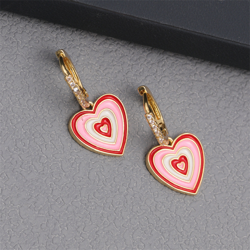 Pendientes de moda transfronterizos europeos y americanos para mujeres ins Internet celebridad de alto grado de aceite de gota de color pendientes encantadores para mujeres