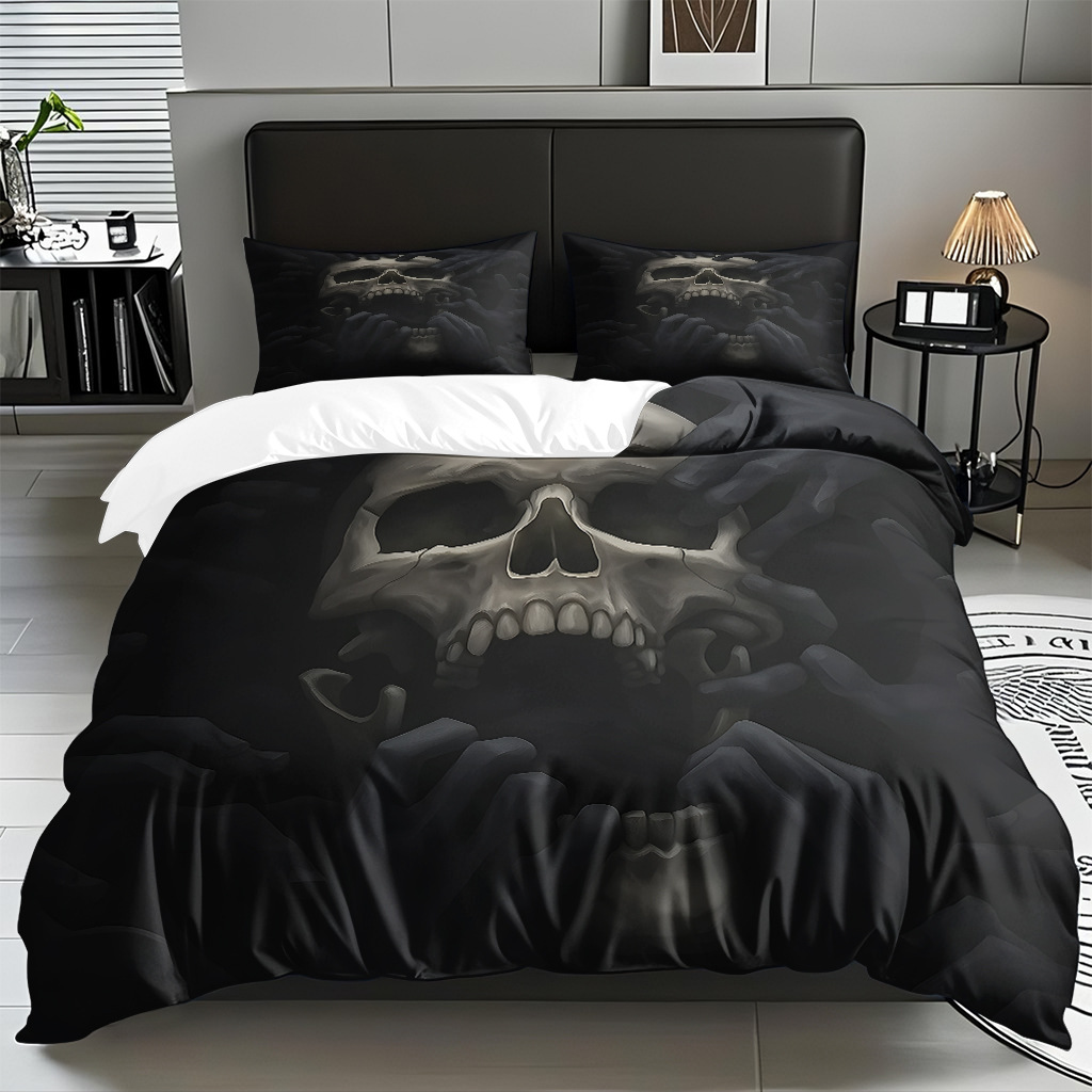 TEMU / JIT transfronterizo hogar cabeza de colcha impresa digital conjunto de edredón abrasivo fuente de ventilación fábrica directa