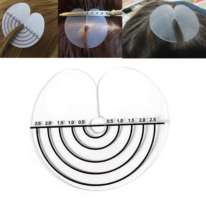 Wig Hair Extension Tool Hair Extension Piece Round Transparent Heat Shield with Scale Heat Protectorshield