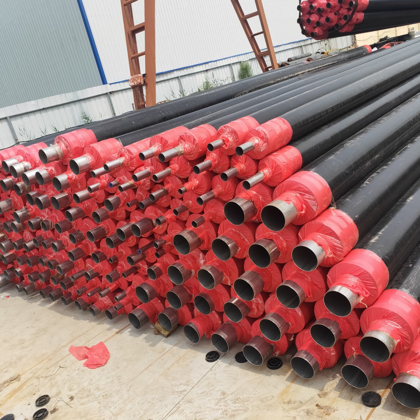 聚氨酯直埋保温管硬质发泡螺旋钢管加厚隔热高密度聚乙热力供热管