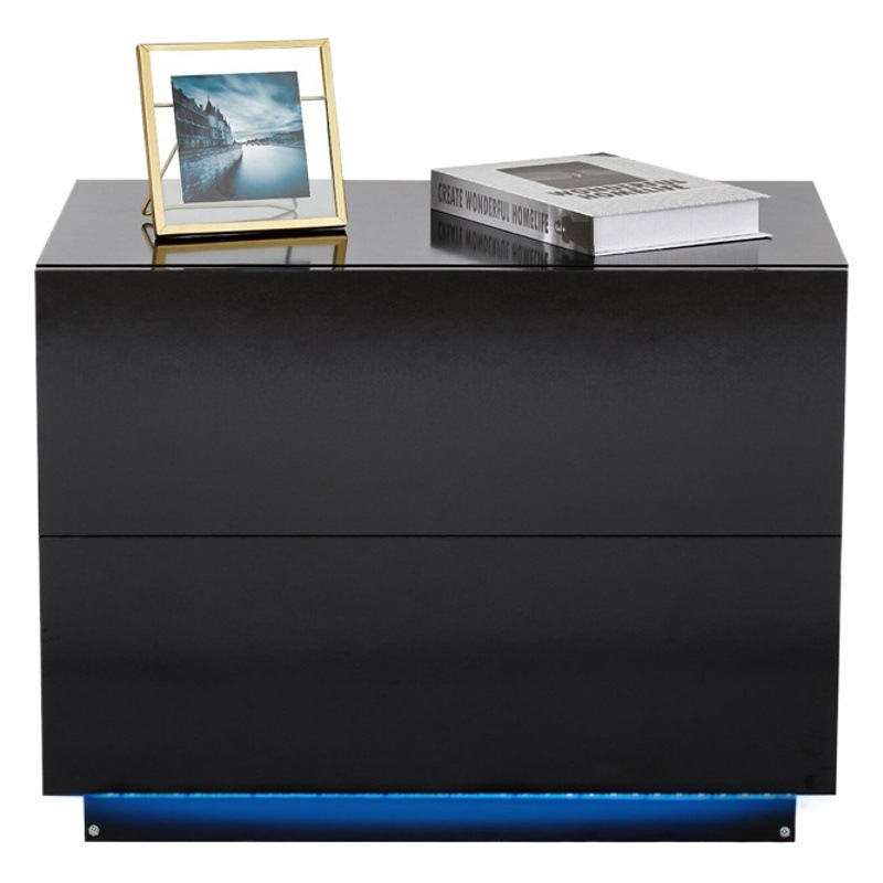 Mesita de Noche del hogar dormitorio moderno simple gabinete lateral pequeño armario de almacenamiento simple sub-doble cajón mesita de noche