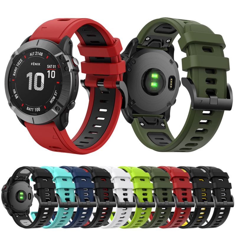 Fenix8/7/7xpro two-color quick-release silicone strap FenixE/gen2 quick-release watch strap