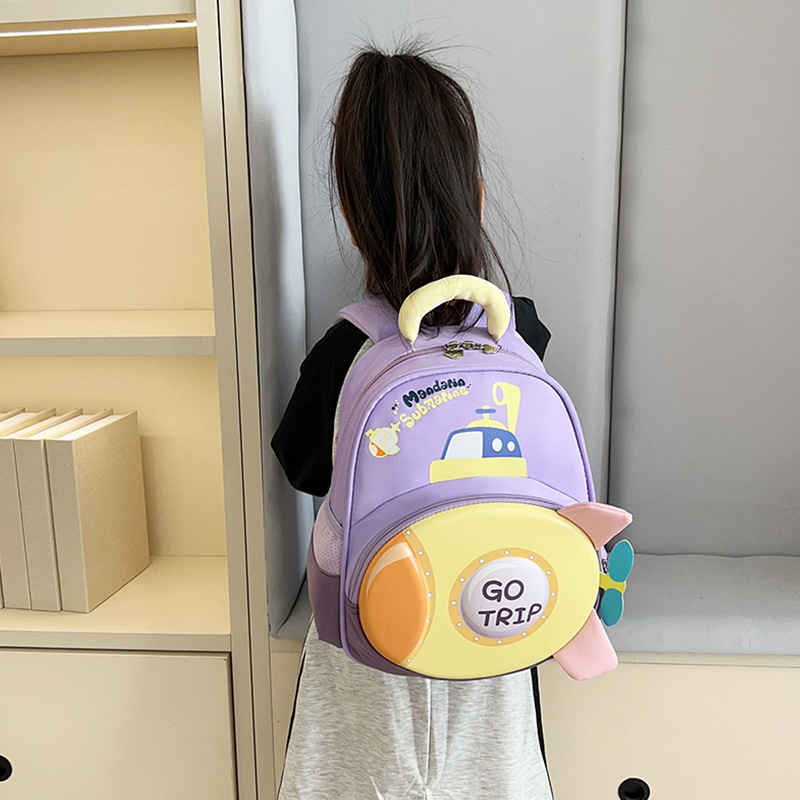 Mochila de niña encantadora cartón de dibujos animados tridimensional mochila de jardín de infantes para niños transpirable mochila de niñas pequeñas