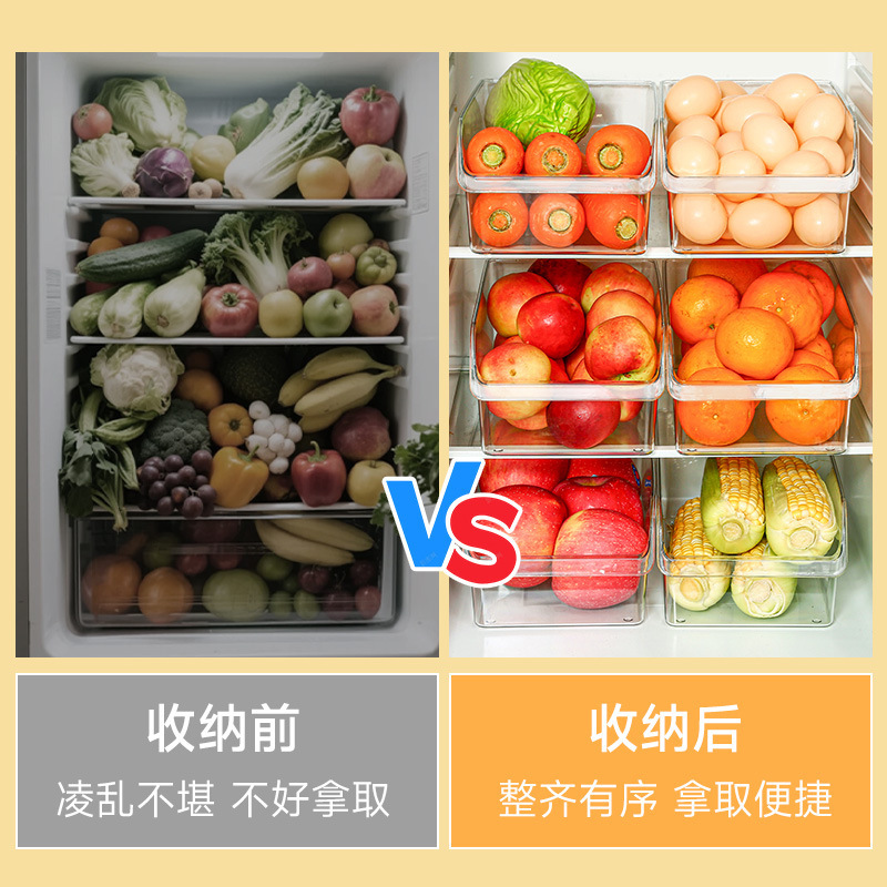 日本冰箱收纳盒整理盒保鲜盒食品级厨房专用蔬菜鸡蛋冷冻储物神器|undefined