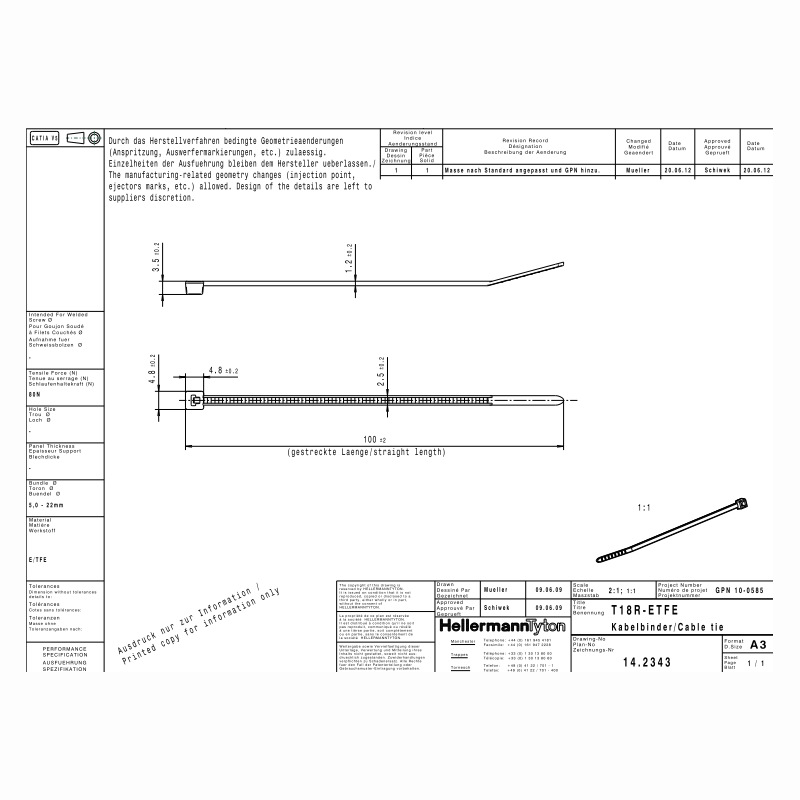 HellermannTyton������̫ͨ��ɫ�͸����ͻ�ѧ��T18R-TZ 111-02446
