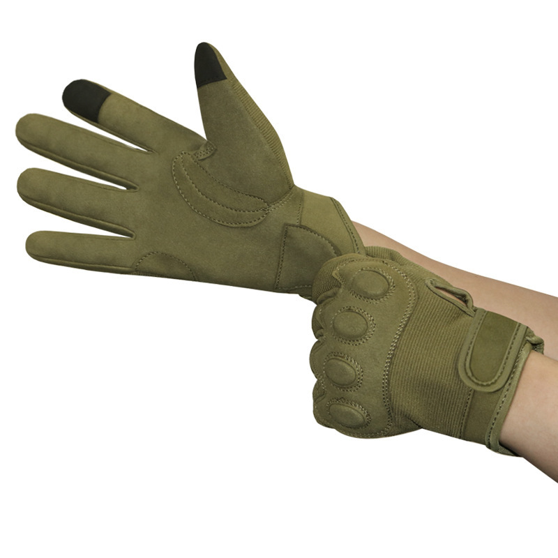 Fabricantes al por mayor guantes tácticos al aire libre de todos los dedos ciclismo deportivo pantalla táctil verde militar caminata entrenamiento de montaña antideslizante protección solar