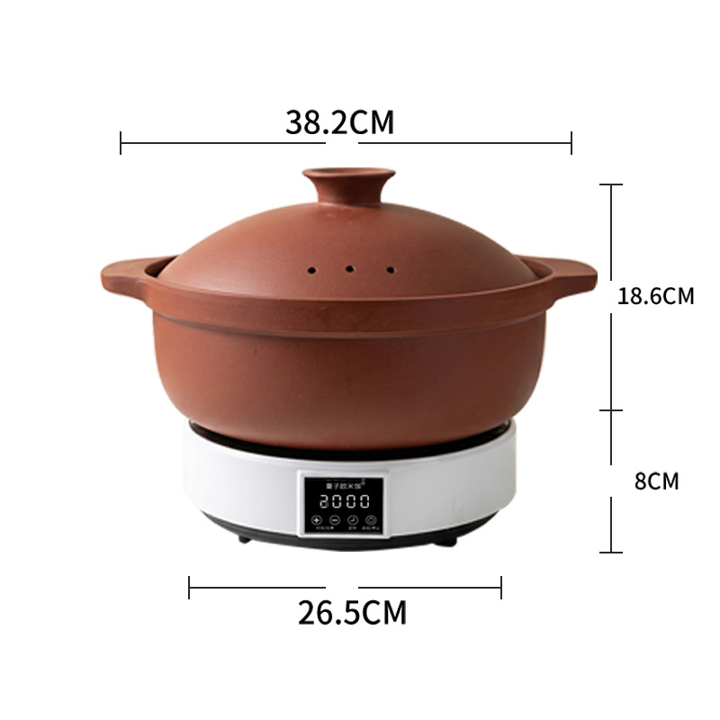 Lazy Man's Steam Pot, High-Power Purple Clay Electric Steamer, High-Temperature Steam Cooker