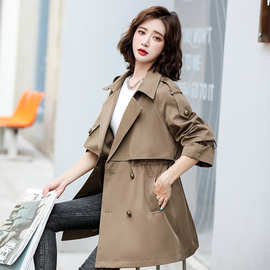 专柜断码尾货2025新款简约大方气质优雅收腰休闲风衣外套女HZ0816
