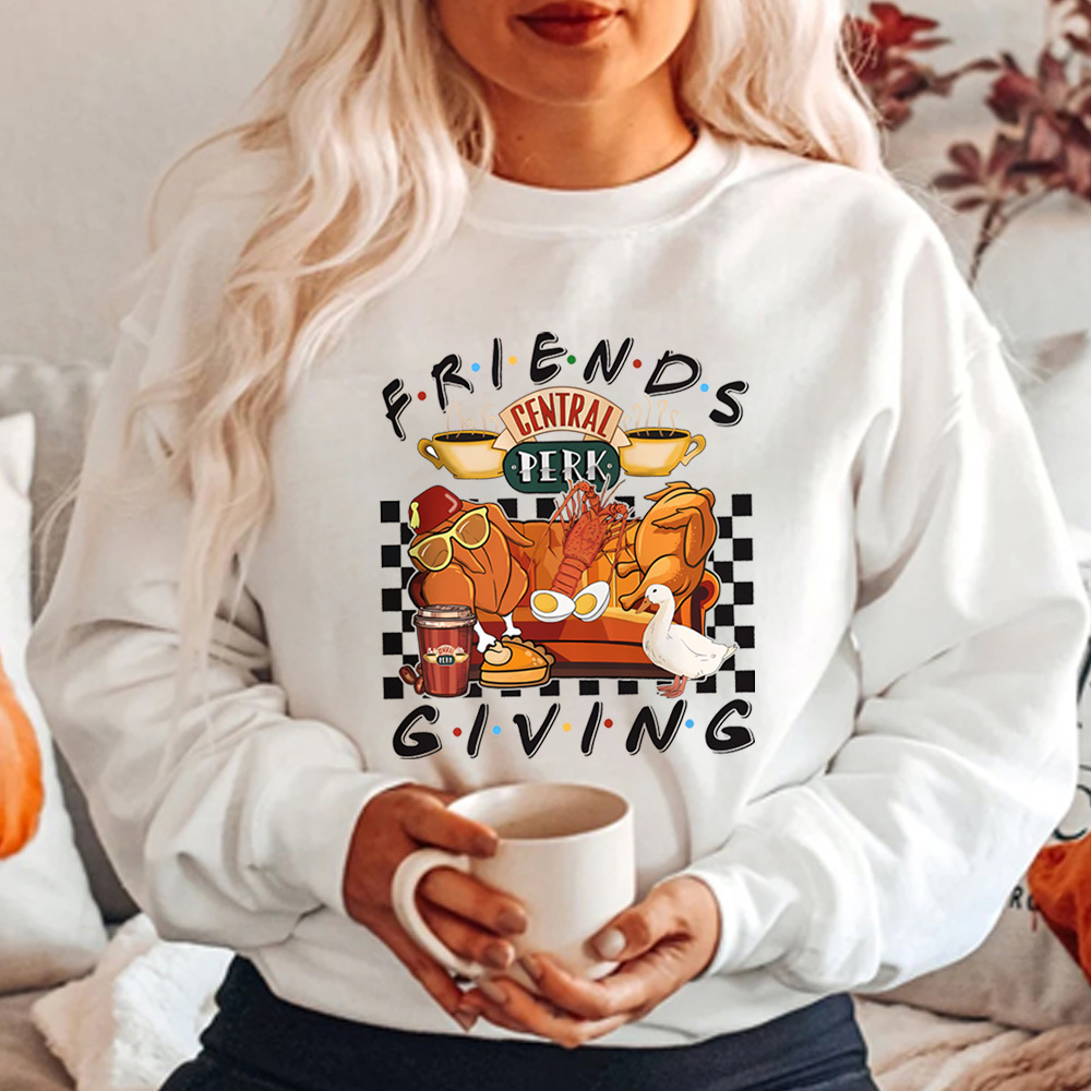2024 Friends Turkey Sweatshirt Thanksgiving Shirt Funny Tv S