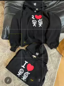 เสื้อฮู้ดผู้หญิงทรงหลวมลายสติกแมนหัวใจ