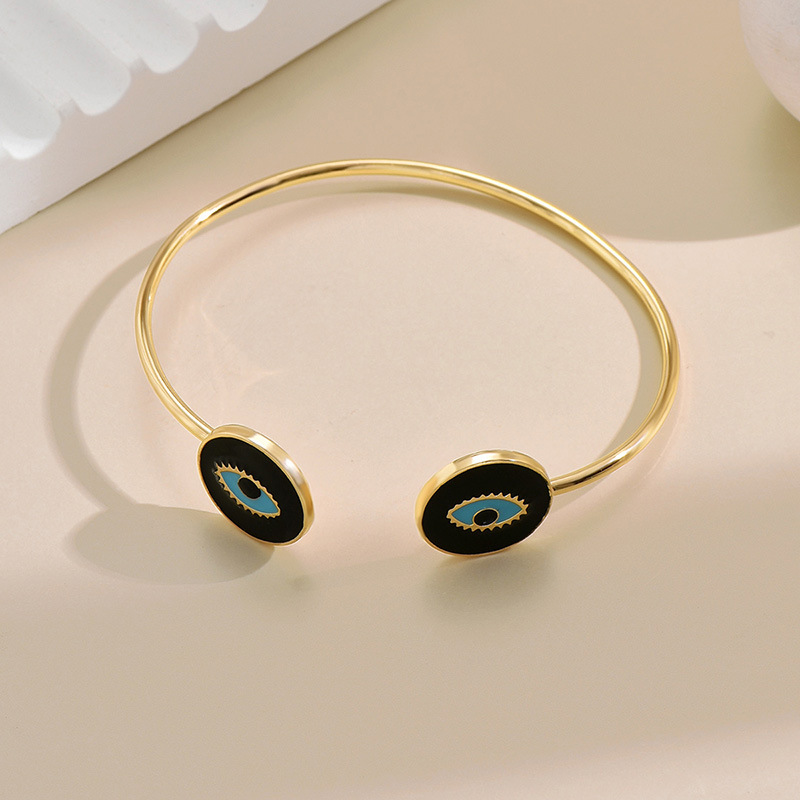 1 Piece Original Design Eye Alloy Enamel Plating Womenu0027S Bangle