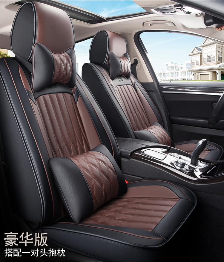 2024 New Model Full-Surround Unicorn Full-Leather Car Seat Cushion, All-Season Universal Seat Cover, Seat Pad, Amazon Cross-Border