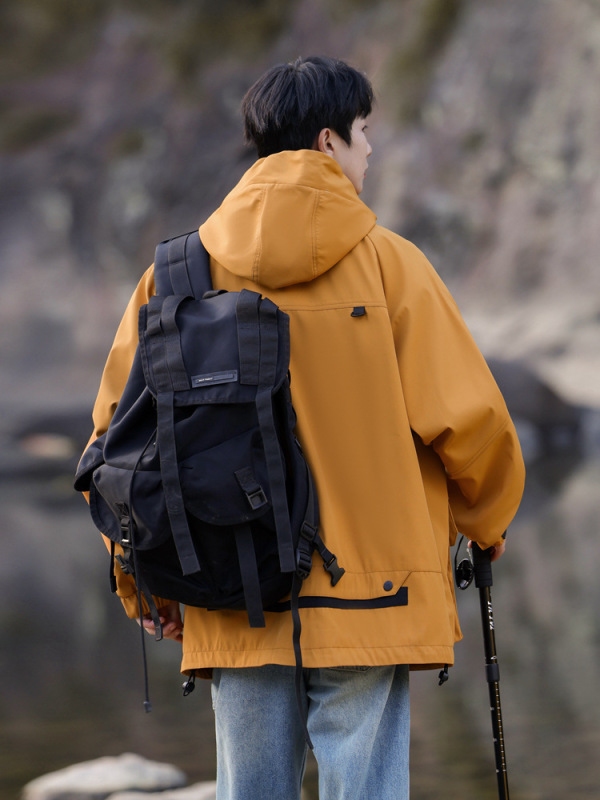 山系潮牌潮流休闲夹克男女户外冲锋衣薄款防风防水登山外套登山服|undefined
